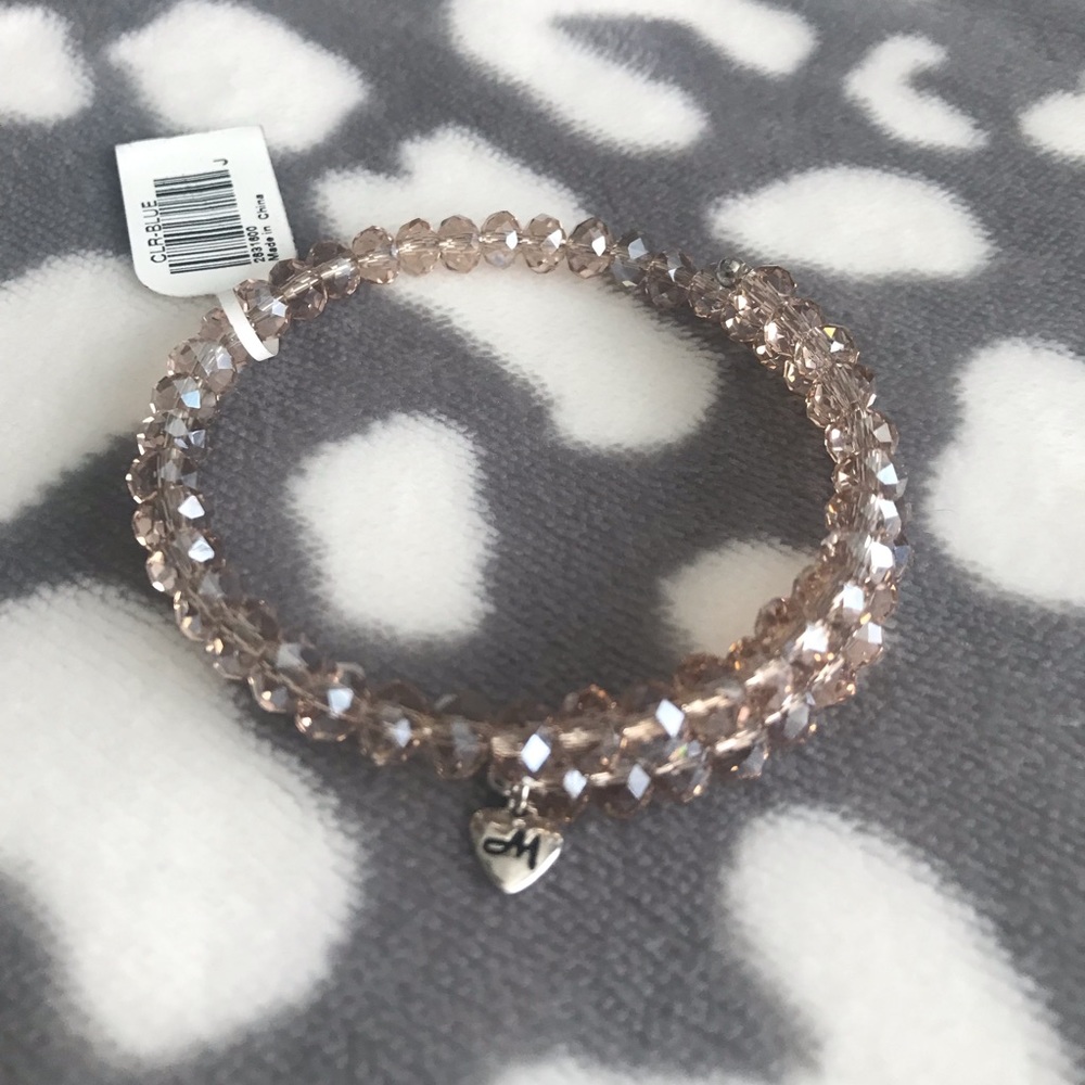 Charmed Memories Adjustable Gray Crystal Bracelet - Picture 6 of 8